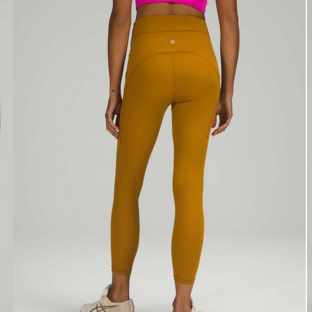 NWT Lululemon Power Thru High-Rise Tight 25" in Gold Spice 6 - Picture 2 of 4